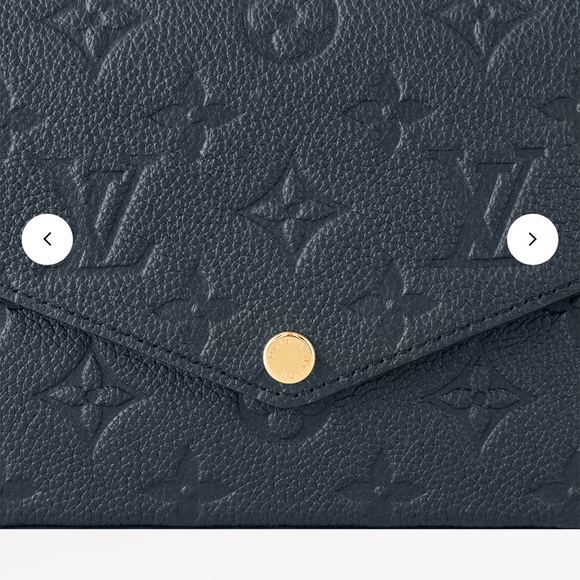 Louis Vuitton Navy and Gold Clutch with Chain Strap - Picture 4 of 4